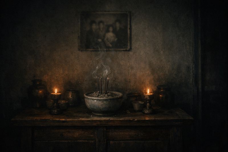 The Third Incense Stick short story ancestral altar at night